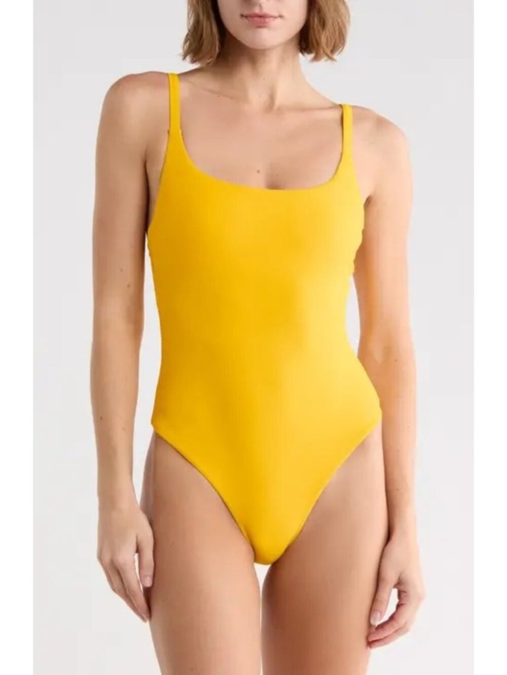 NWT VINCE aprico yellow one piece swimsuit size M